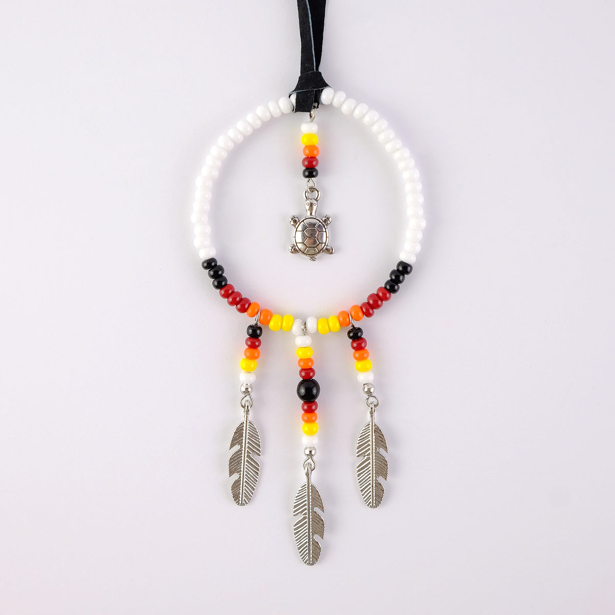 2.25" White Beaded Turtle Ornament
