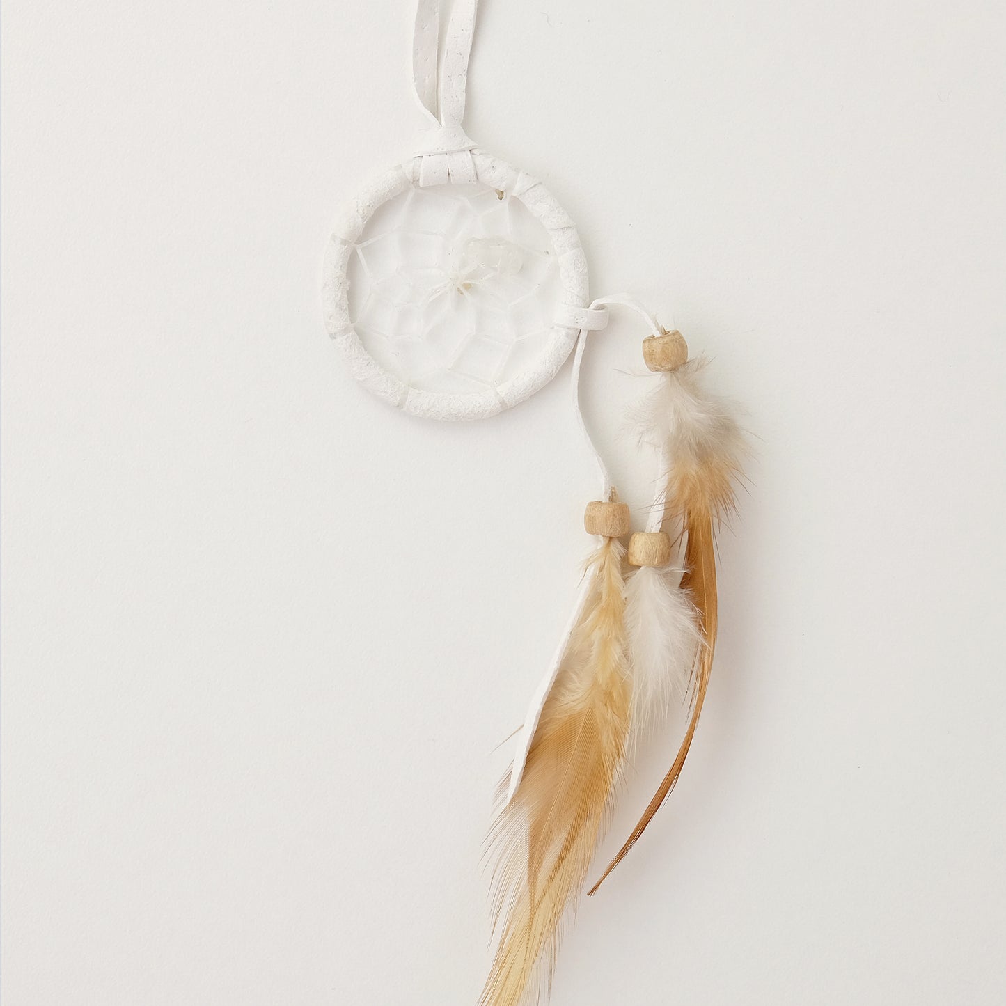 1.5" White Cascade Dream Catcher