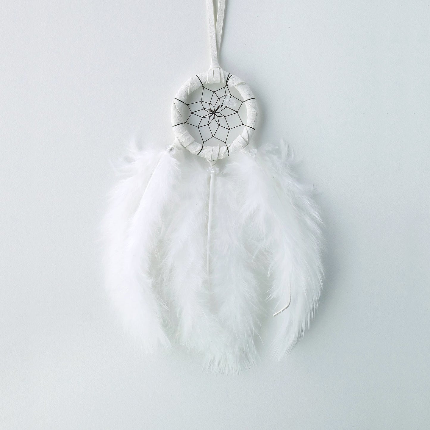 1.5" Pastel Dream Catcher with White Feathers