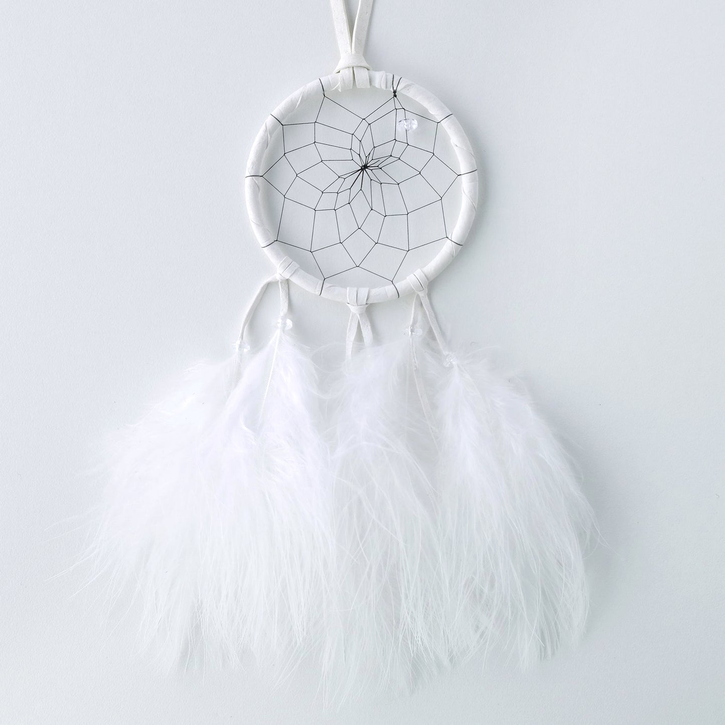 2.5" Pastel Dream Catcher with White Feathers