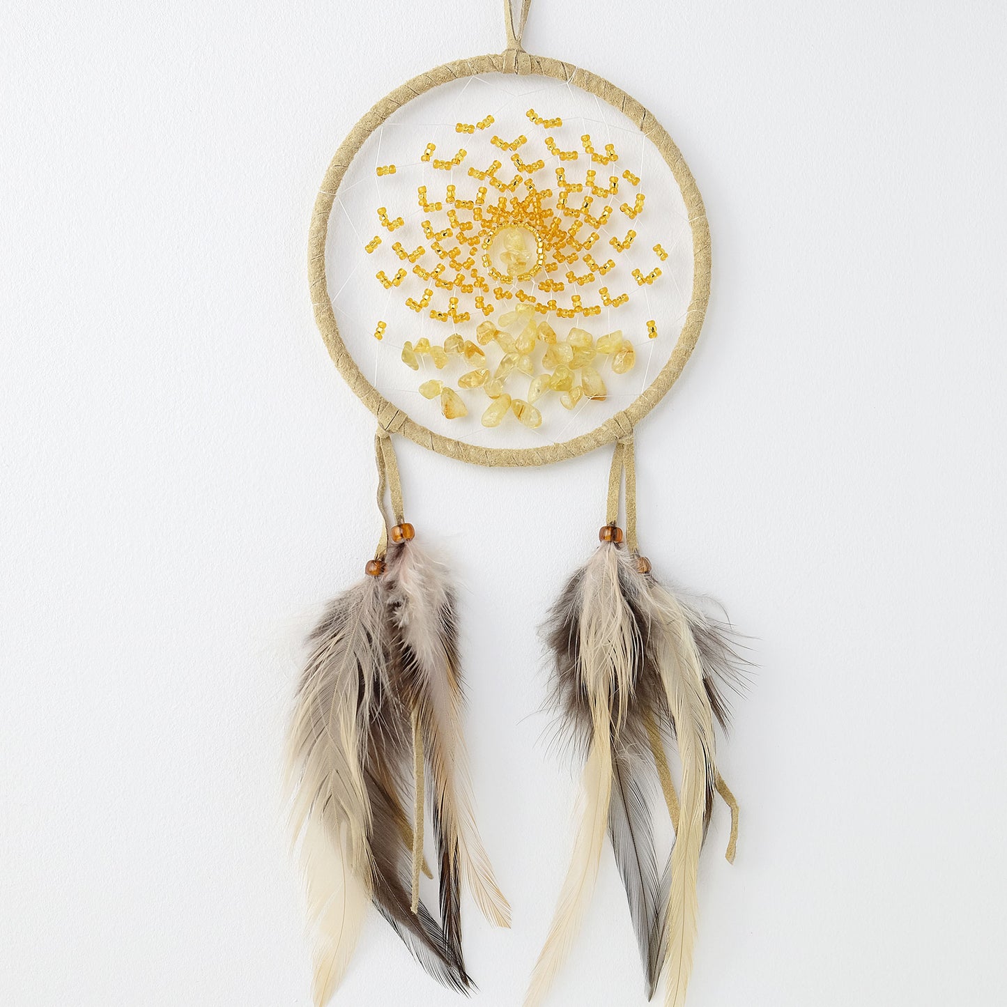 4" Energy Flow Dream Catcher with Citrine Stones