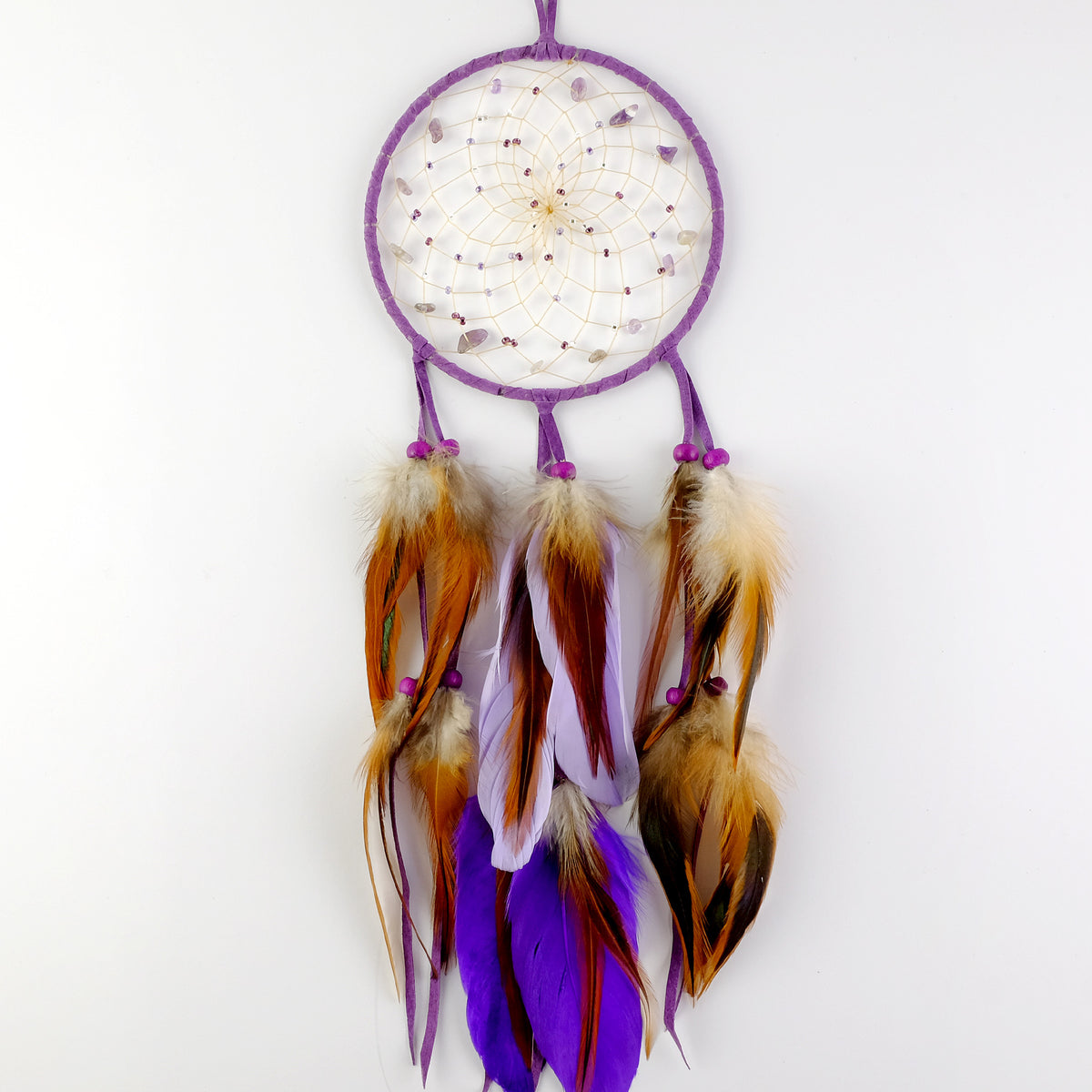 5" Purple Ombre Beaded Dream Catcher