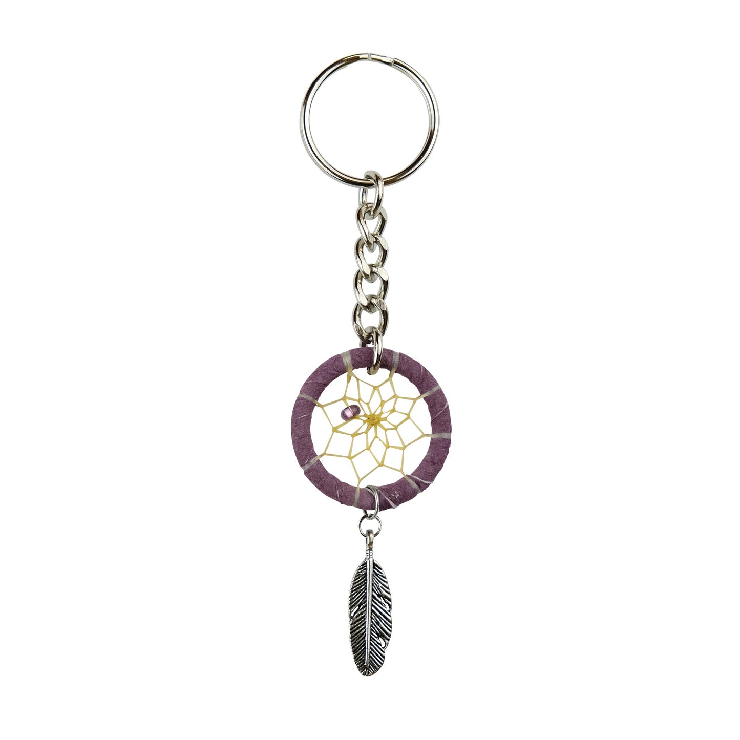 1.25" Purple Dream Catcher Keychain