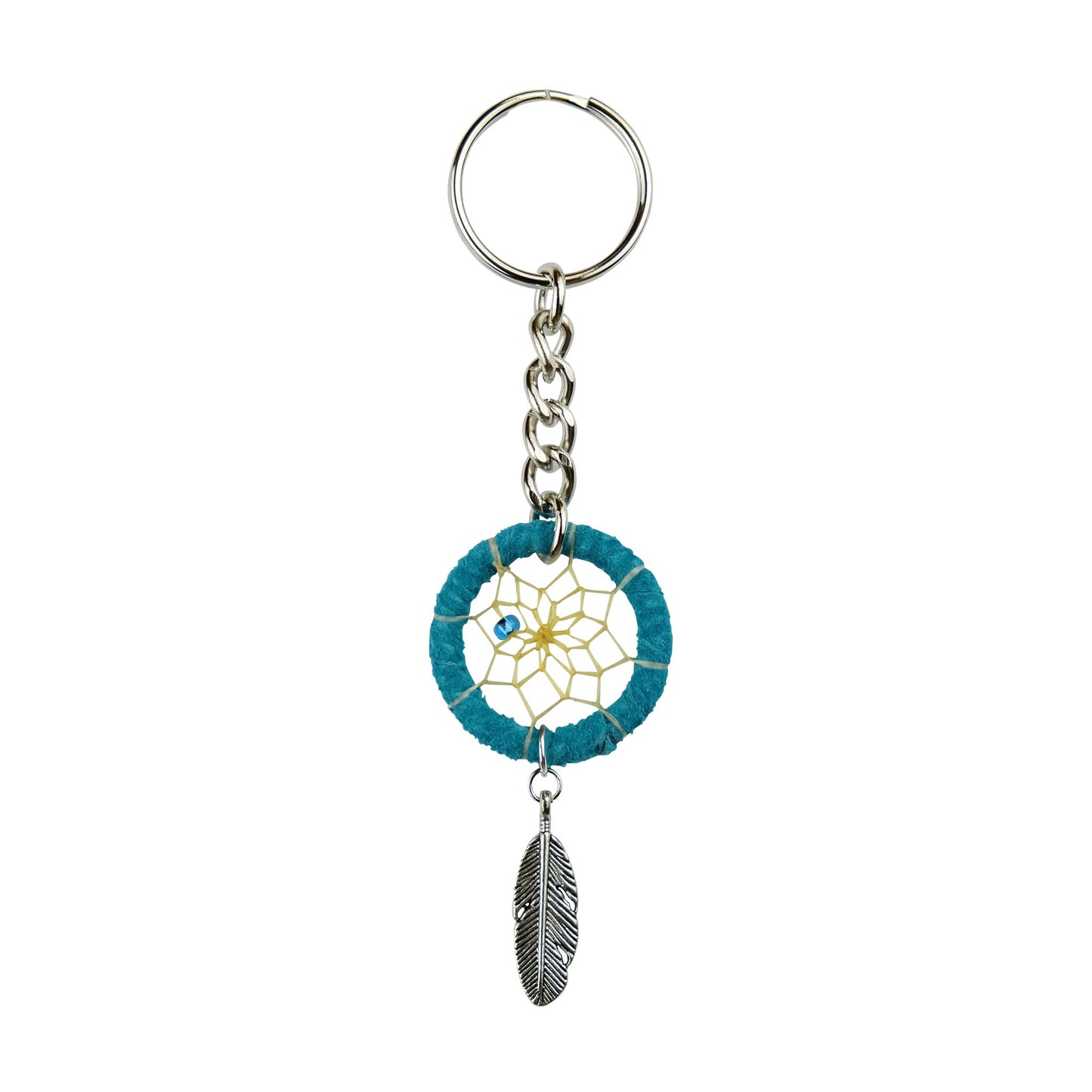 1.25" Turquoise Dream Catcher Keychain