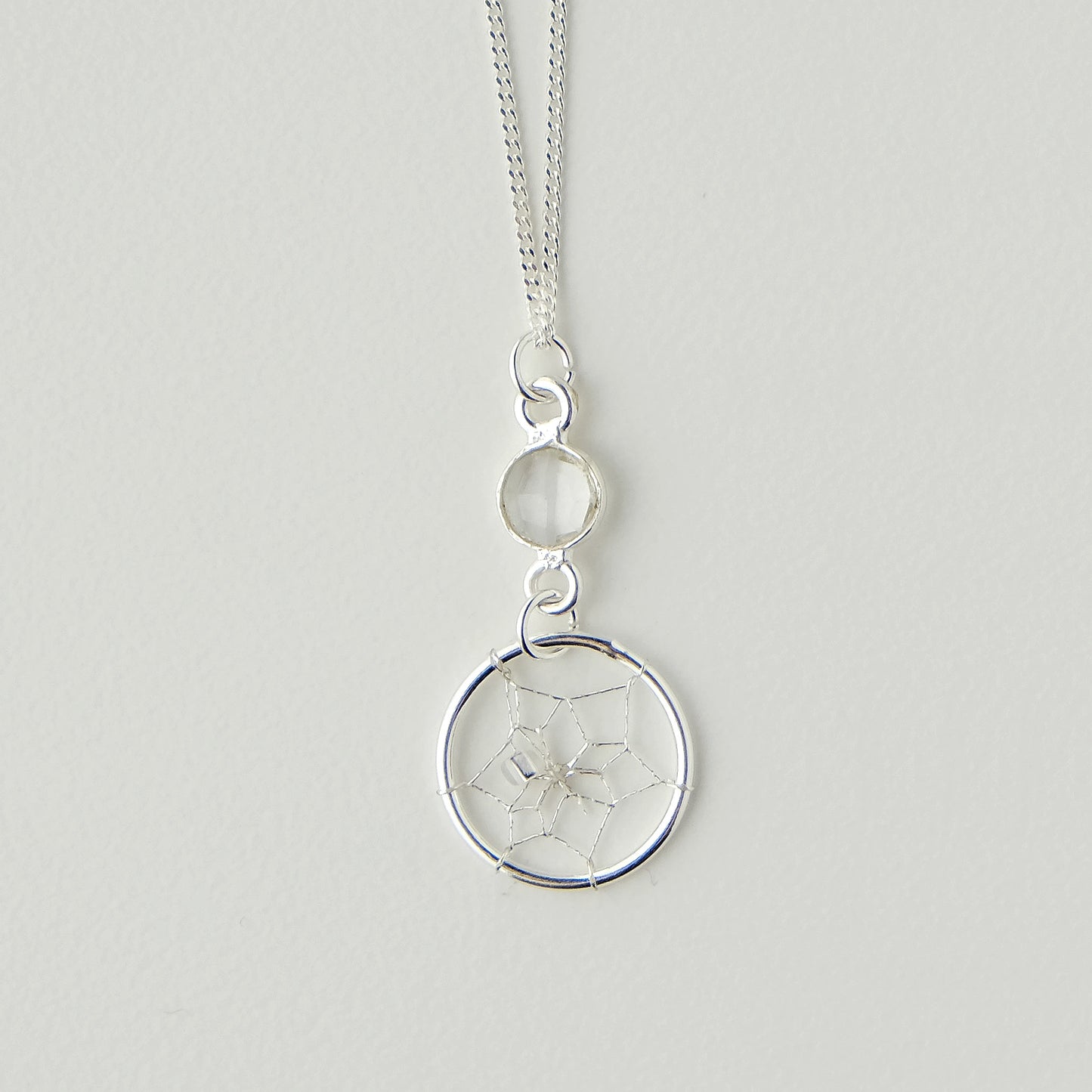 Steorra Birthstone Necklace for April - Clear Quartz