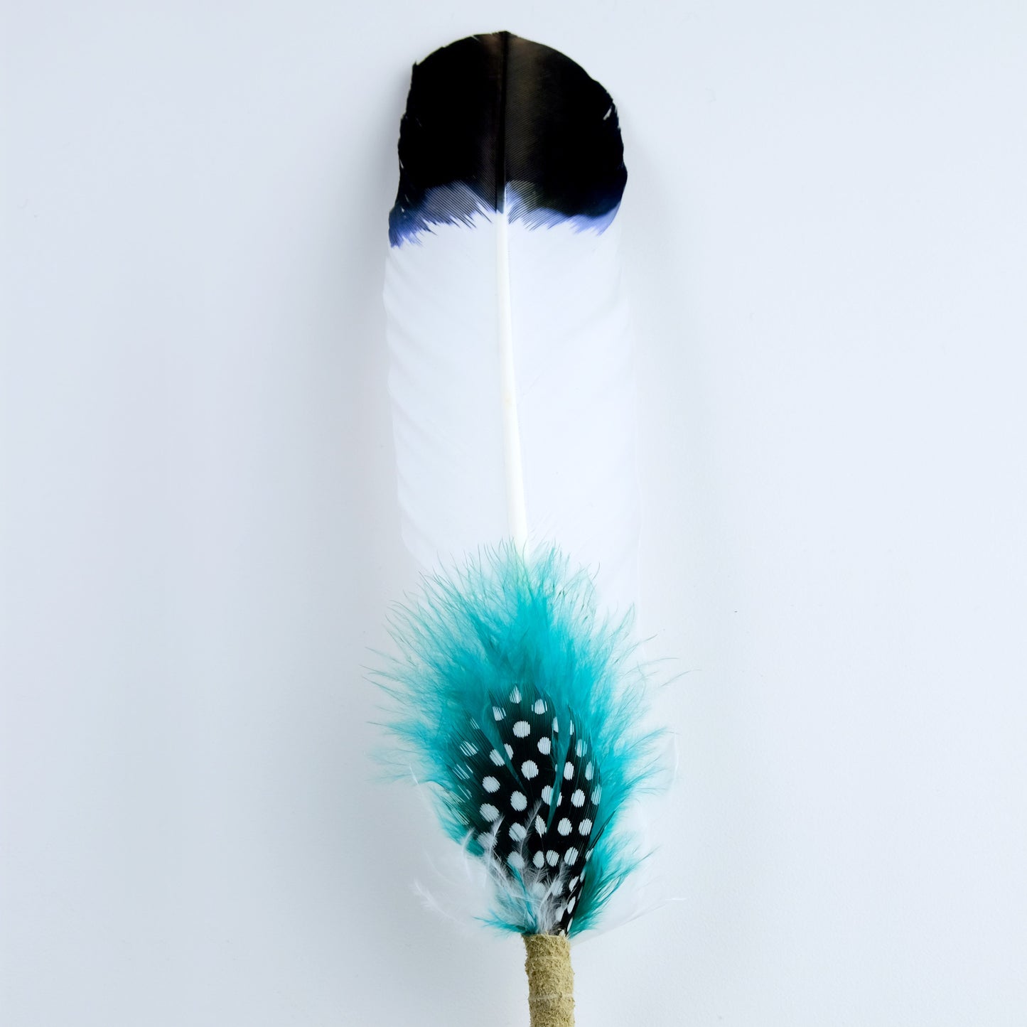 Large Teal Smudging Feather for Wisdom