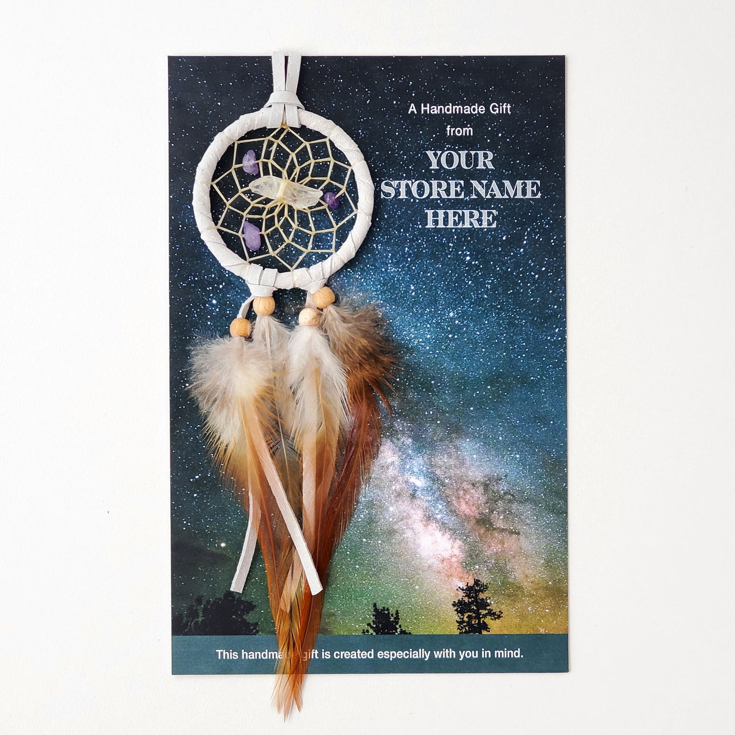 Starry Night Mountain Card with 2" Vision Seeker Dream Catcher
