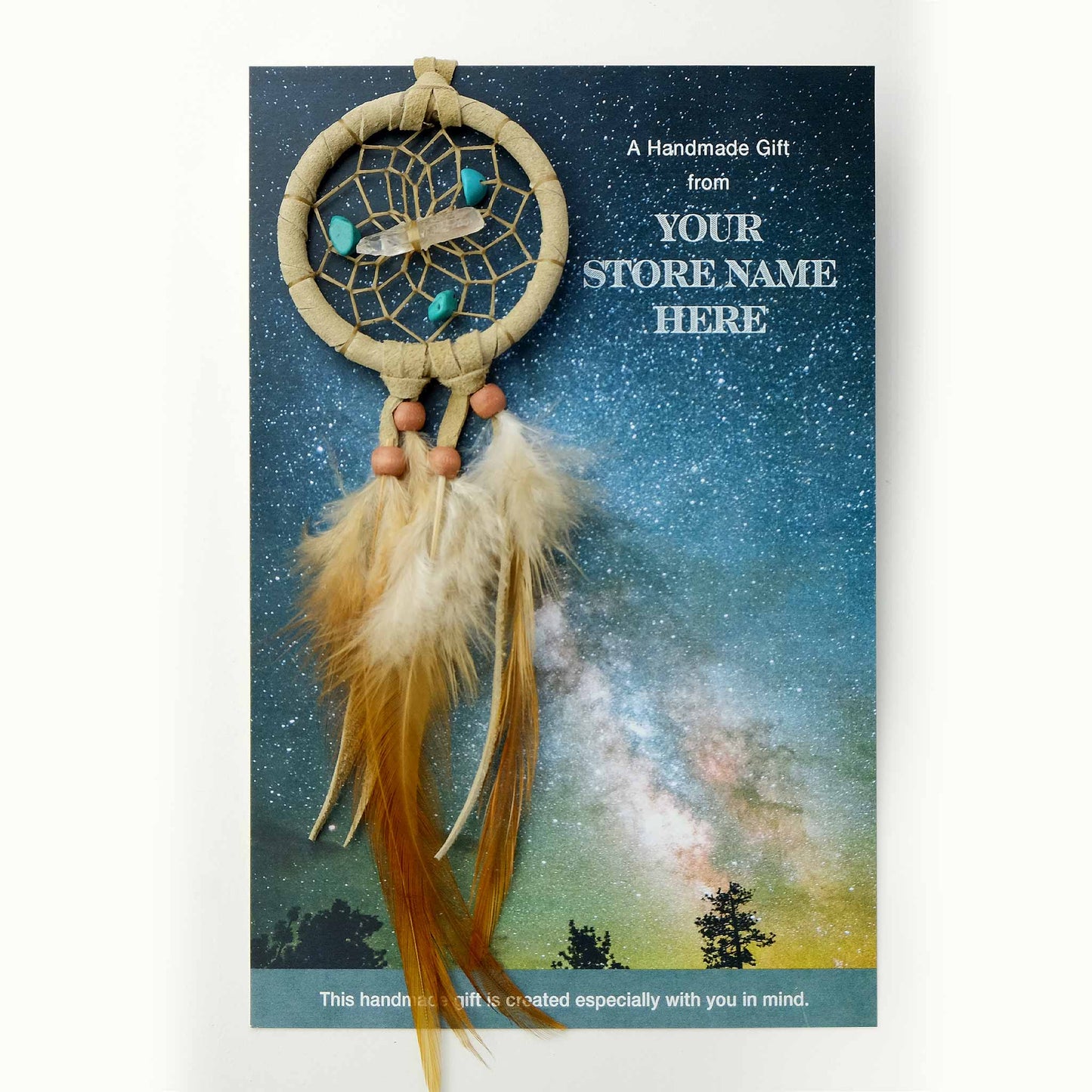 Starry Night Mountain Card with 2" Vision Seeker Dream Catcher