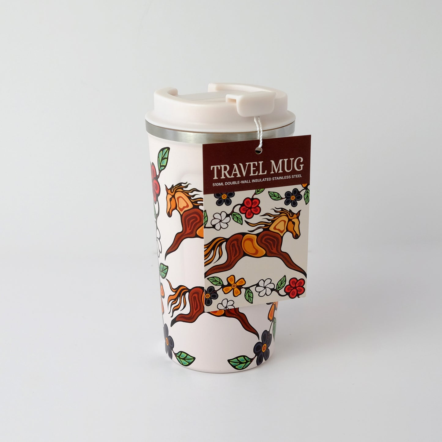 Travel Mug "Horses" by Storm Angeconeb