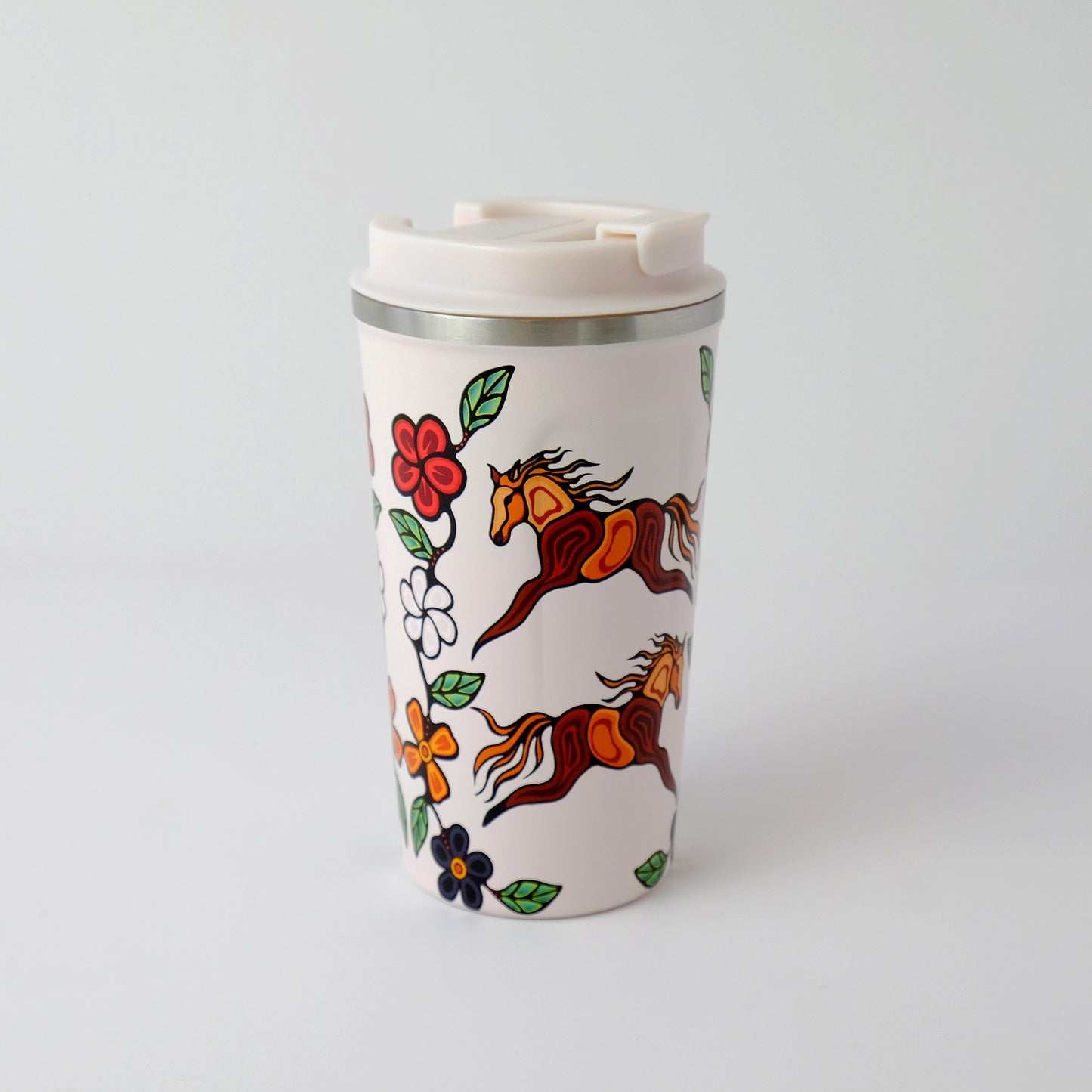 Travel Mug "Horses" by Storm Angeconeb