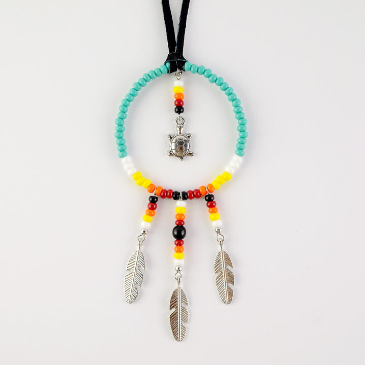 2.25" Turquoise Beaded Turtle Ornament