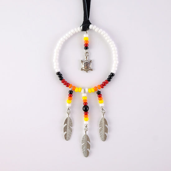 2.25" White Beaded Turtle Ornament
