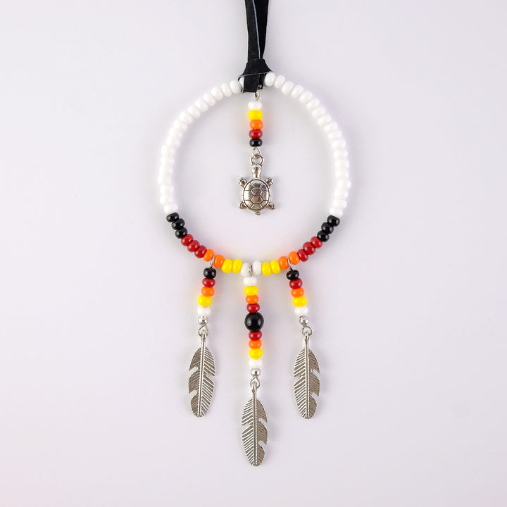 2.25" White Beaded Turtle Ornament