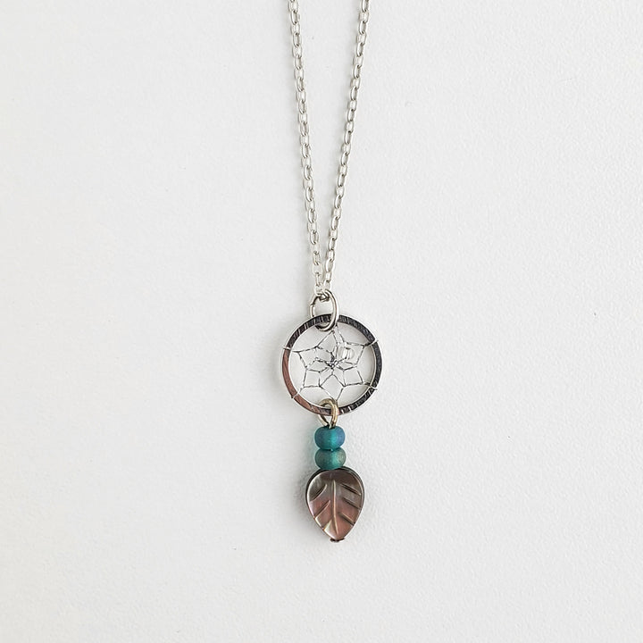 .5" Dream Catcher Necklace with a Black Lip Shell