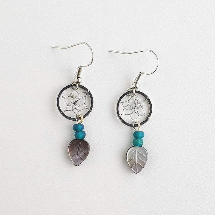 .5" Dream Catcher Earring with Black Lip Shells
