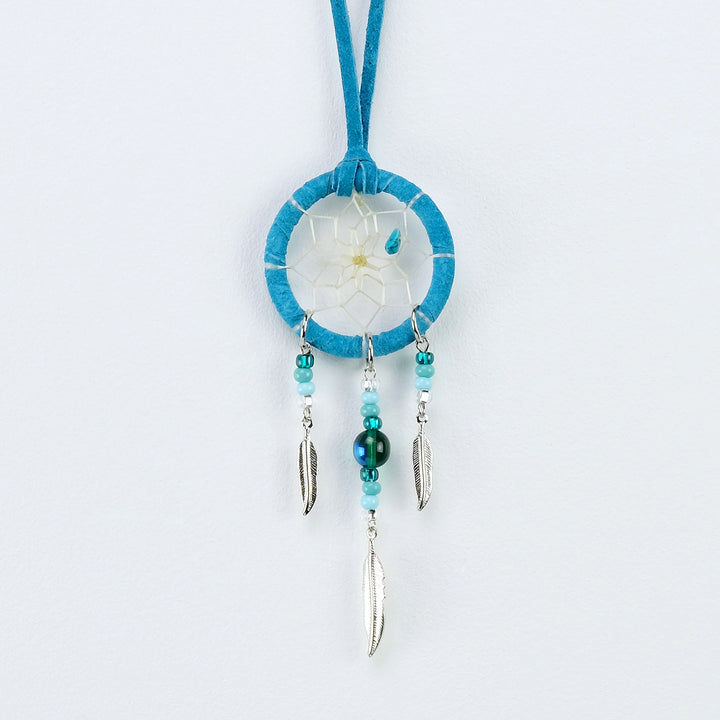 1.5" Fancy Dream Catcher with Turquoise Glass Beads