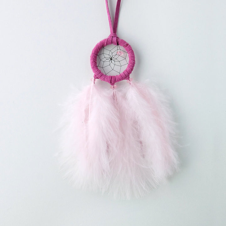 1.5" Pastel Dream Catcher with Pink Feathers