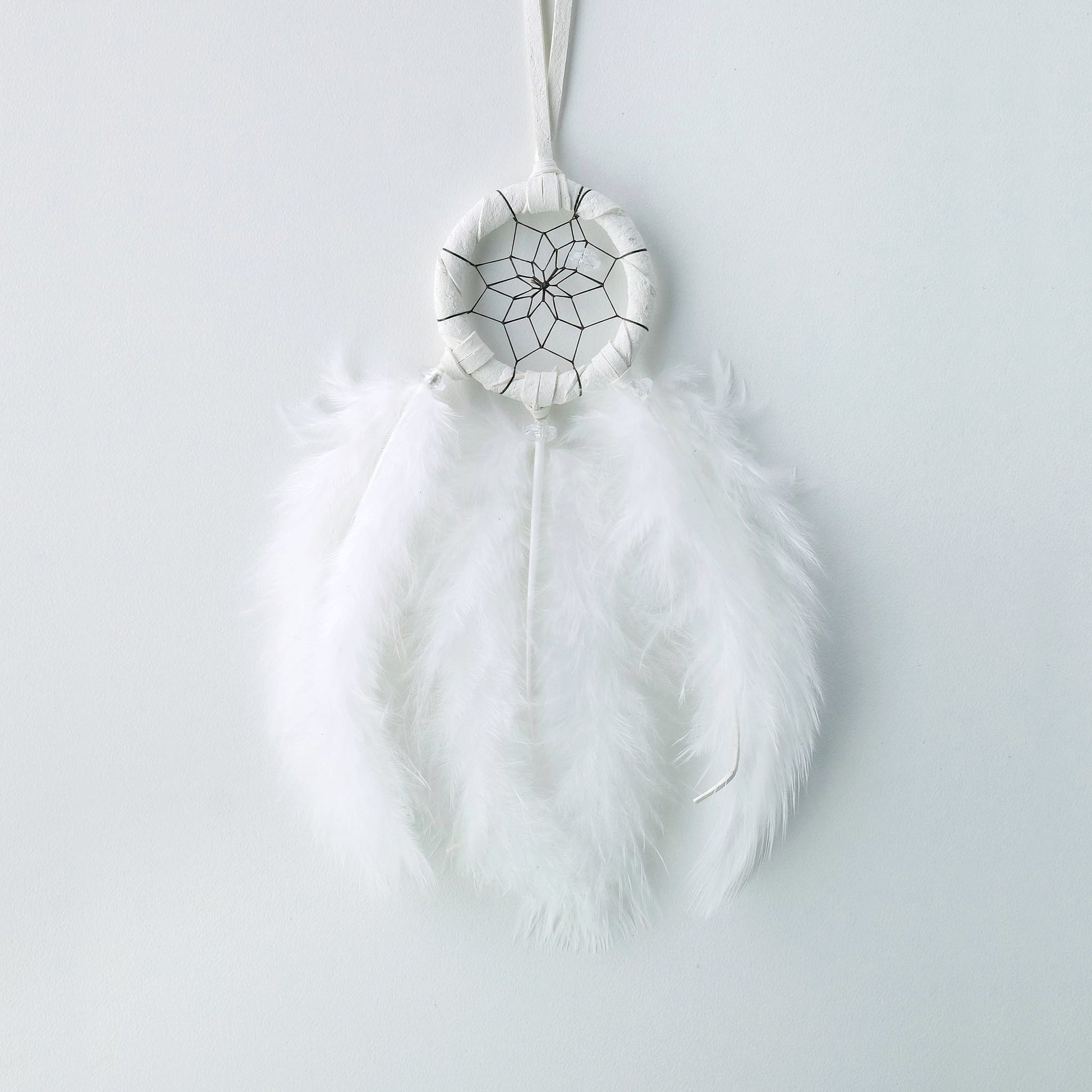 1.5" Pastel Dream Catcher with White Feathers