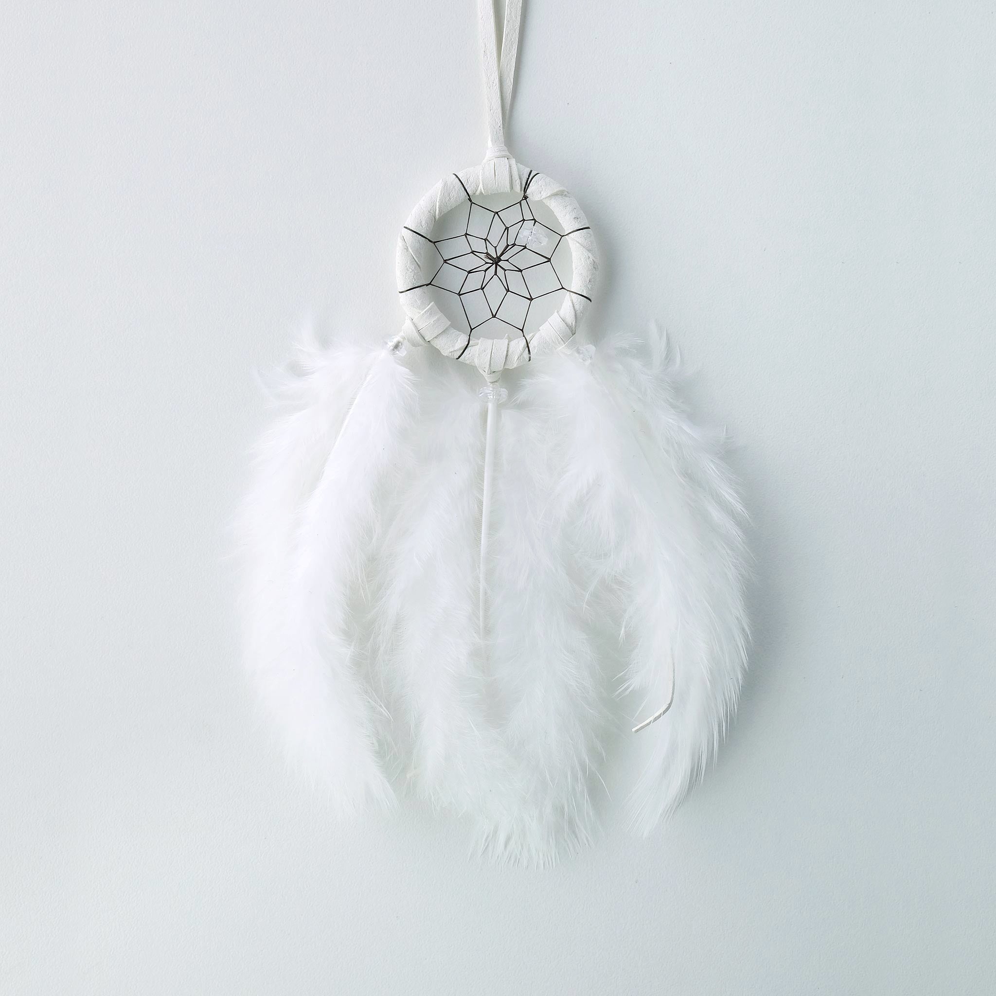 1.5" Pastel Dream Catcher with White Feathers