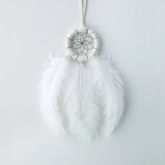 1.5" Pastel Dream Catcher with White Feathers