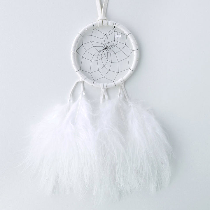 2.5" Pastel Dream Catcher with White Feathers