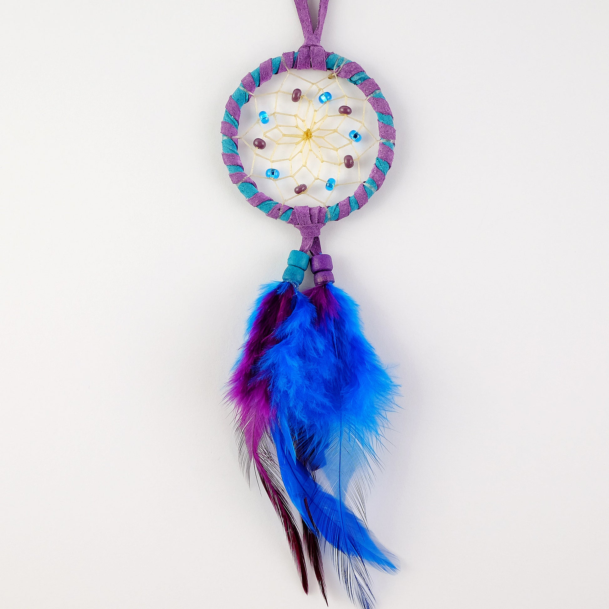 2" Double-wrapped Purple/Turquoise Dream Catcher
