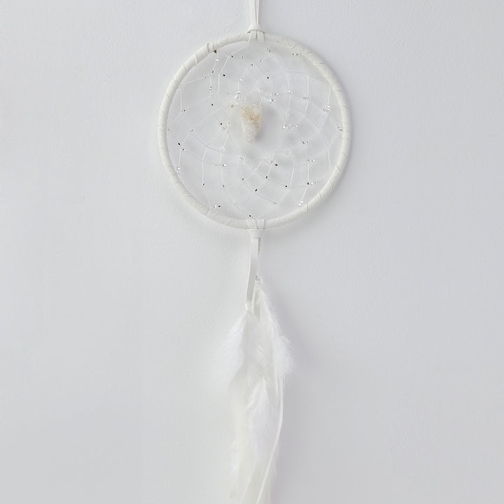 4" White Druzy Dream Catcher