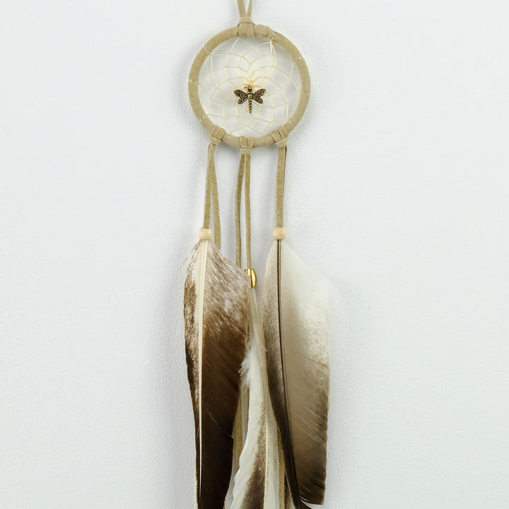 2" Vintage Dream Catcher with Dragonfly Charm