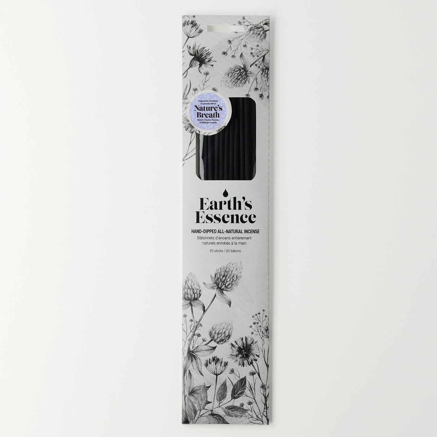 Nature's Breath Incense Sticks - Peppermint, Rosemary, Lavender Blend