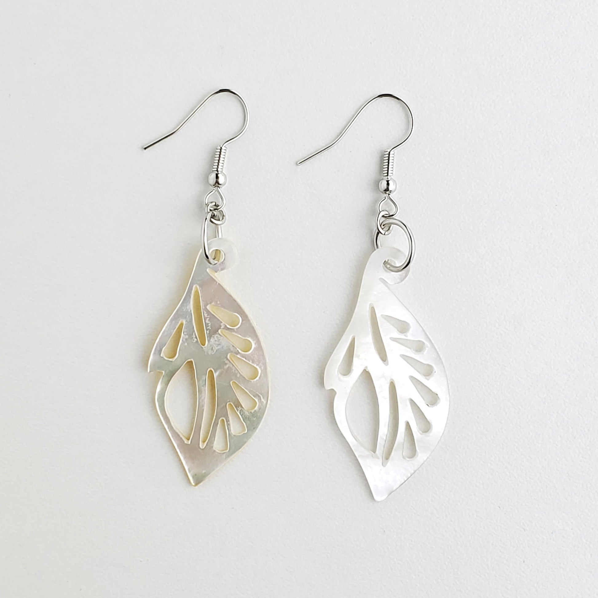Mother of Pearl Shell LeafEarrings