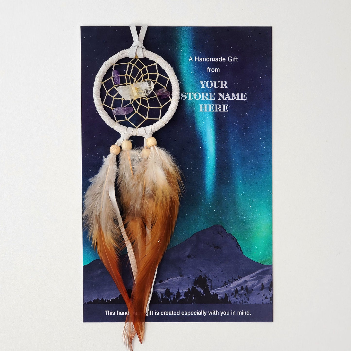 Polar Lights Card with 2" Vision Seeker Dream Catcher