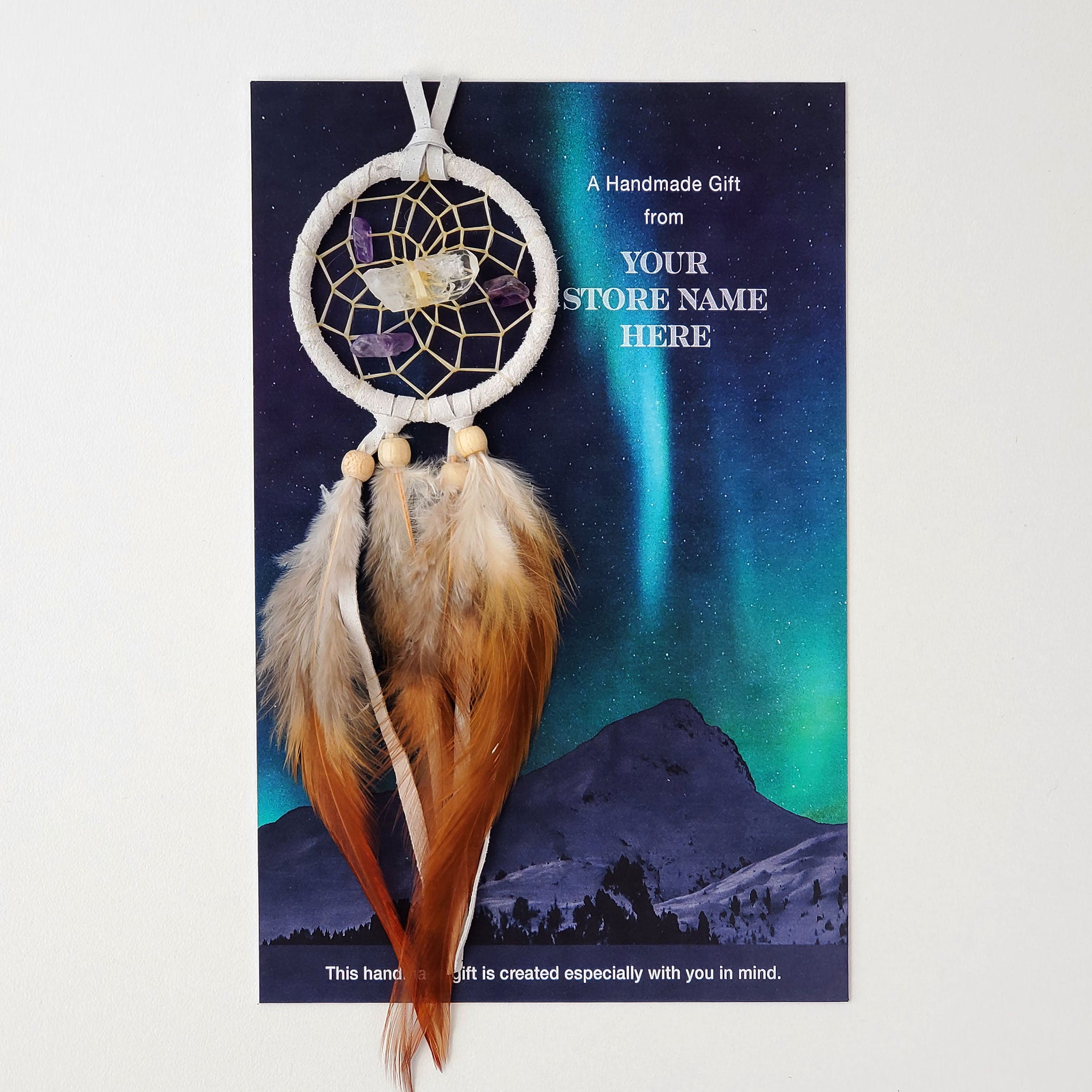 Polar Lights Card with 2" Vision Seeker Dream Catcher