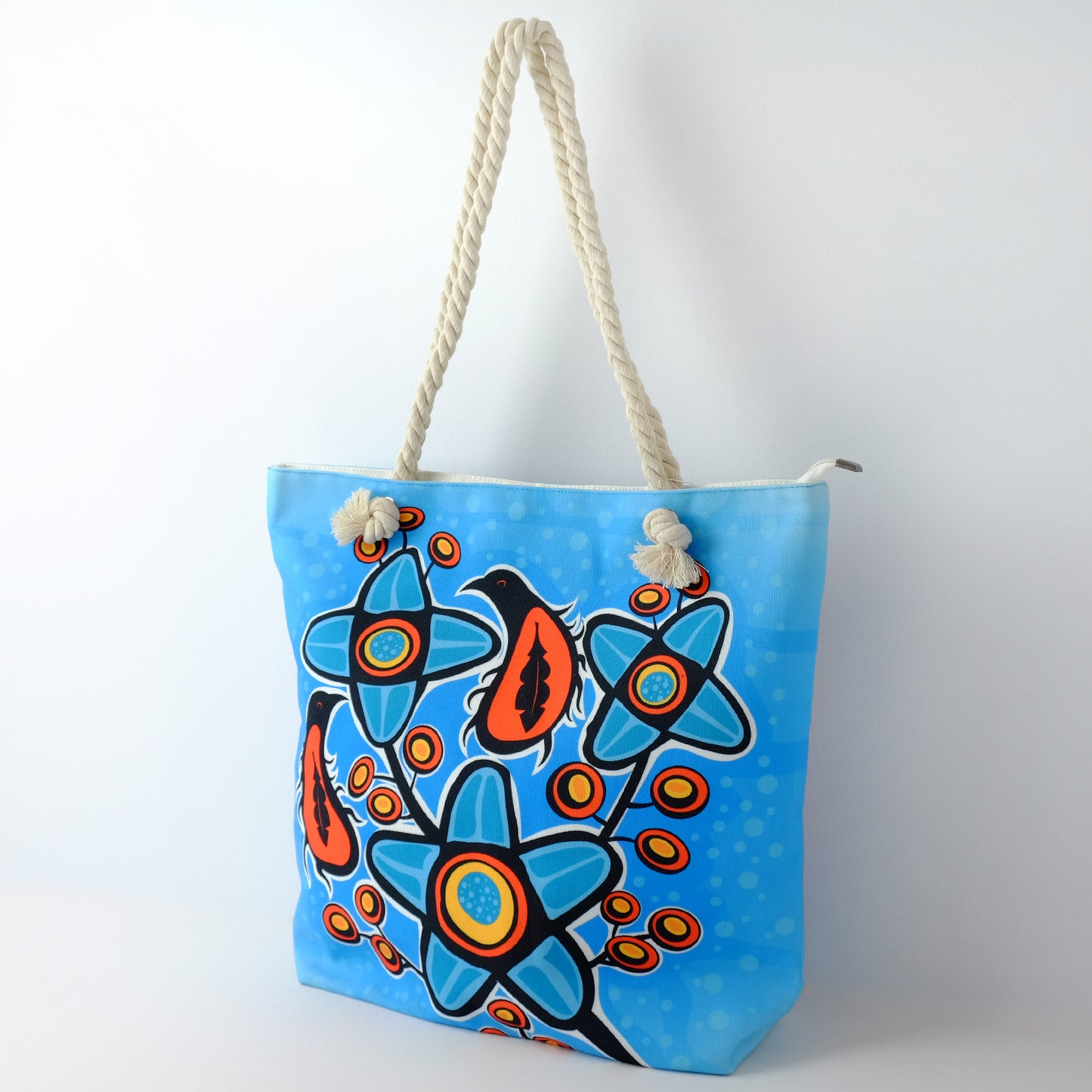 Rope Tote Bag "Woodlandesque Florals" by Ryan Woodruff