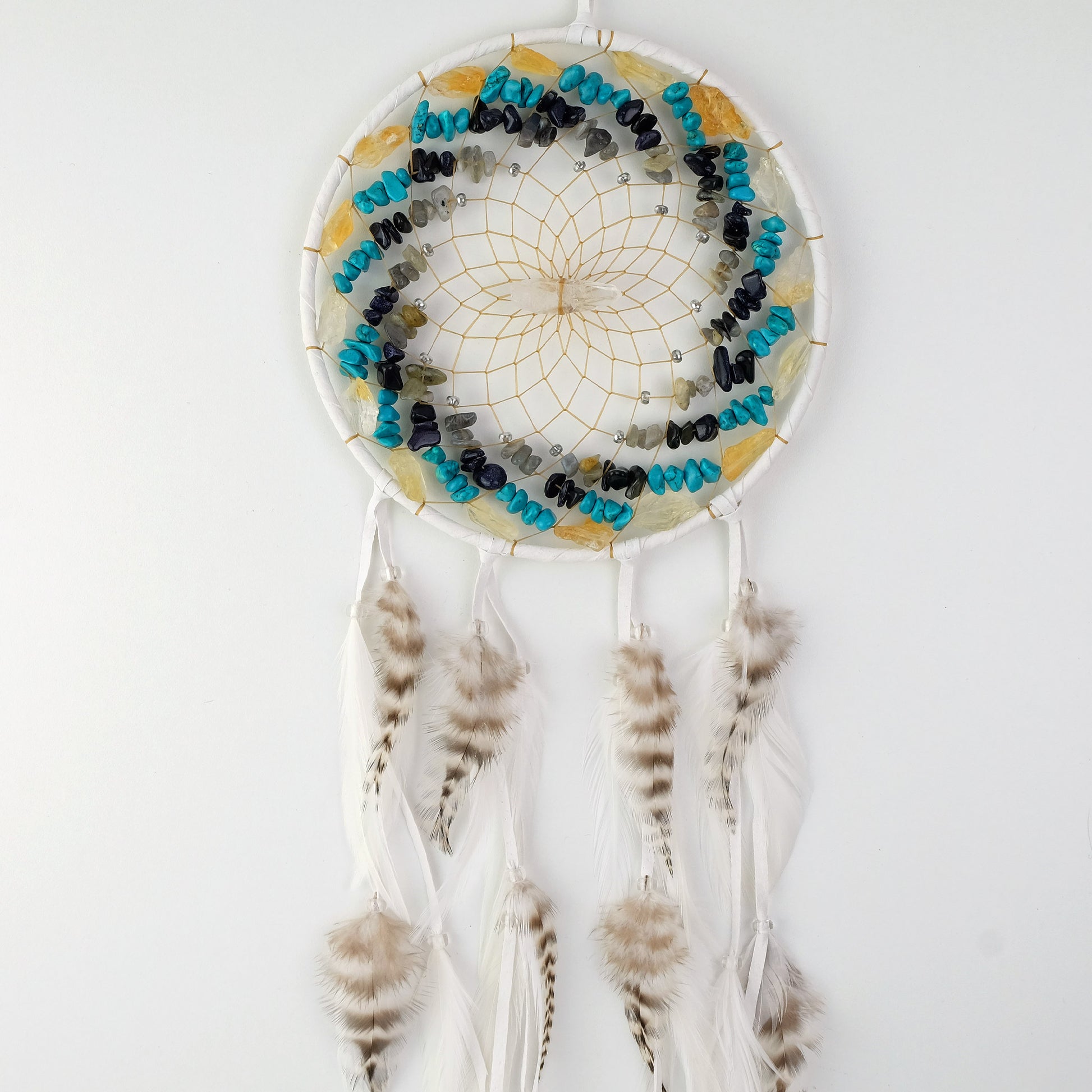 6" White Cluster Vision Seeker Dream Catcher
