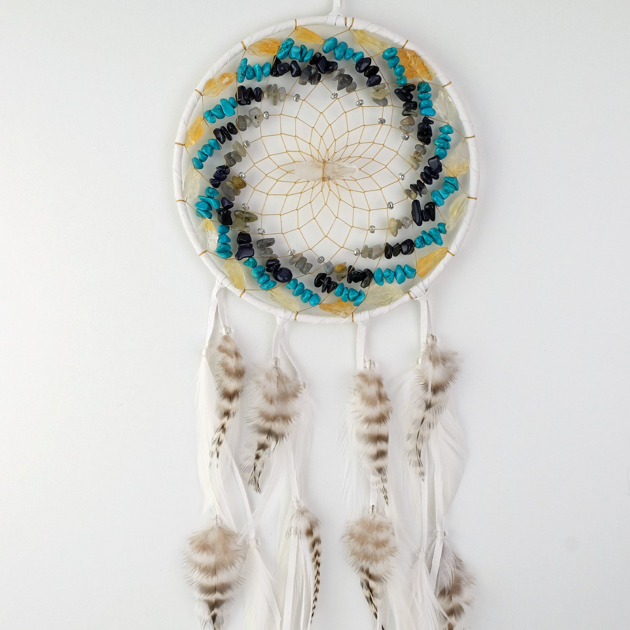 6" White Cluster Vision Seeker Dream Catcher