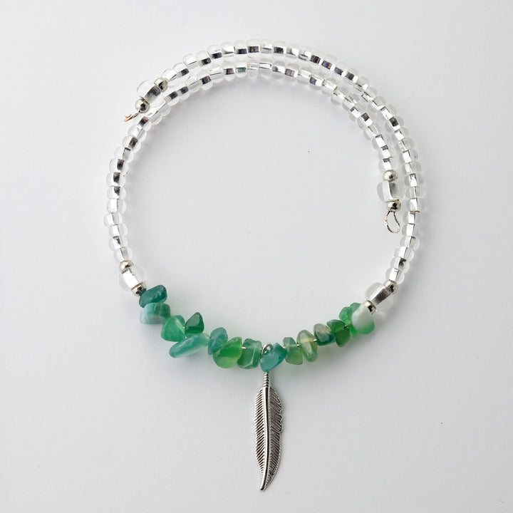 Birthstone Bracelets for May - Green Agate
